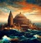 Mythical city of Atlantis