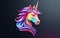 Mythical Marvel: Isolated 3D Unicorn Icon Illustration