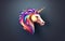 Mythical Marvel: Isolated 3D Unicorn Icon Illustration