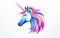 Mythical Marvel: Isolated 3D Unicorn Icon Illustration