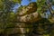 mythical stone giants and viklas and granit rockformation in Blockheide, natural reserve near Gmund, Austria