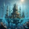 mythical underwater city inhabited by merfolk."