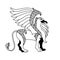 Mythological Griffin. The series of mythological creatures