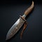 Mythological-inspired 3d Knife Design With Carved Wooden Aesthetics