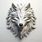 Mythological-inspired 3d Paper Wolf Head Sculpture
