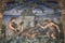 mythological scene in a well-preserved roman mosaic