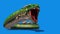 Mythological SNAKE Monster Dragoon Blue Screen 3D Rendering Animation
