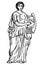 Mythology idols Erato - vector illustration - Out line