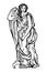 Mythology idols Niobe and her children - vector illustration - Out line