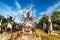 Mythology and religious statues at Wat Xieng Khuan Buddha park.
