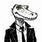 Mythpunk Alligator: A Stark Contrast Of Wealthy Portraiture