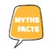 Myths facts Vector lettering illustration on white background