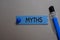 MYTHS text on sticky notes isolated on office desk