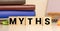 Myths Word In Wooden Cube