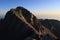 Mytikas - the highest peak of mountain Olympus Greece in sunrise