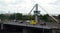 Myton Bridge is an asymmetric cable-stayed box girder steel swing bridge castle street Kingston-upon-Hull, England, United Kingdom
