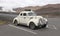 MYVATN, ICELAND, 24 OCTOBER 2019: Oldtimer car in the Icelandic Saga Rallye