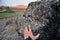 Myvatn volcanic lava field in Iceland