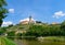 The MÄ›lnÃ­k castle at the confluence of the Vltava and Labe rivers