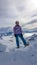 Mölltaler Gletscher - A girl in snowboarding outfit standing on top of a snowy mountain