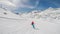 Mölltaler Gletscher - A snowboarder going down the slope