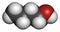 n-butanol 1-butanol molecule. Used as flavouring and as a solvent. Atoms are represented as spheres with conventional color.