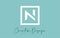 N Letter Icon Design With Creative Modern Look and Teal Background