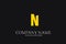 N Letter yellow logo alphabet