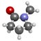 N-methyl-2-pyrrolidone NMP chemical solvent molecule.