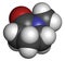 N-methyl-2-pyrrolidone NMP chemical solvent molecule.