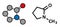 N-methyl-2-pyrrolidone (NMP) chemical solvent molecule