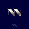 N and N monogram. Double N logo from combined letters. Premium emblem for beauty.