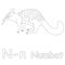N for Numbat Coloring Page