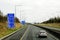 N6 road to Dublin, Ireland - 21.01.2022: Highway and traffic to the capital of Ireland from Galway. Toll prices for different type