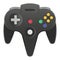 N64 or gamecube video game controller flat color icon for apps or website