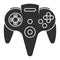 N64 or gamecube video game controller flat vector icon for apps or website