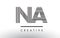 NA N A Black and White Lines Letter Logo Design.