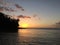 Na Pali Coast Cliffs on Kauai Island, Hawaii - View from Ke\'e Beach during Sunset.