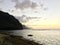 Na Pali Coast Cliffs on Kauai Island, Hawaii - View from Ke\'e Beach during Sunset.