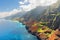 Na Pali Coast on Kauai island in summer