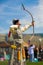 Naadam Festival Archery Female Archer Aiming Bow