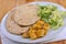 Naan bread with turkey curry