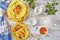 Naan, indian flatbread, pita on a table