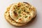 Naan showcase Isolated plate displays the perfection of this bread