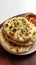 Naan showcase Isolated plate displays the perfection of this bread