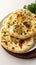 Naan showcase Isolated plate displays the perfection of this bread