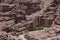 Nabataean Quarry in Petra ancient city. View from Al Habis moun