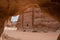 Nabatean tomb in MadaÃ®n Saleh archeological site, Saudi Arabia