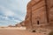 Nabatean tomb in MadaÃ®n Saleh archeological site, Saudi Arabia