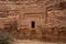 Nabatean tomb in MadaÃ®n Saleh archeological site, Saudi Arabia